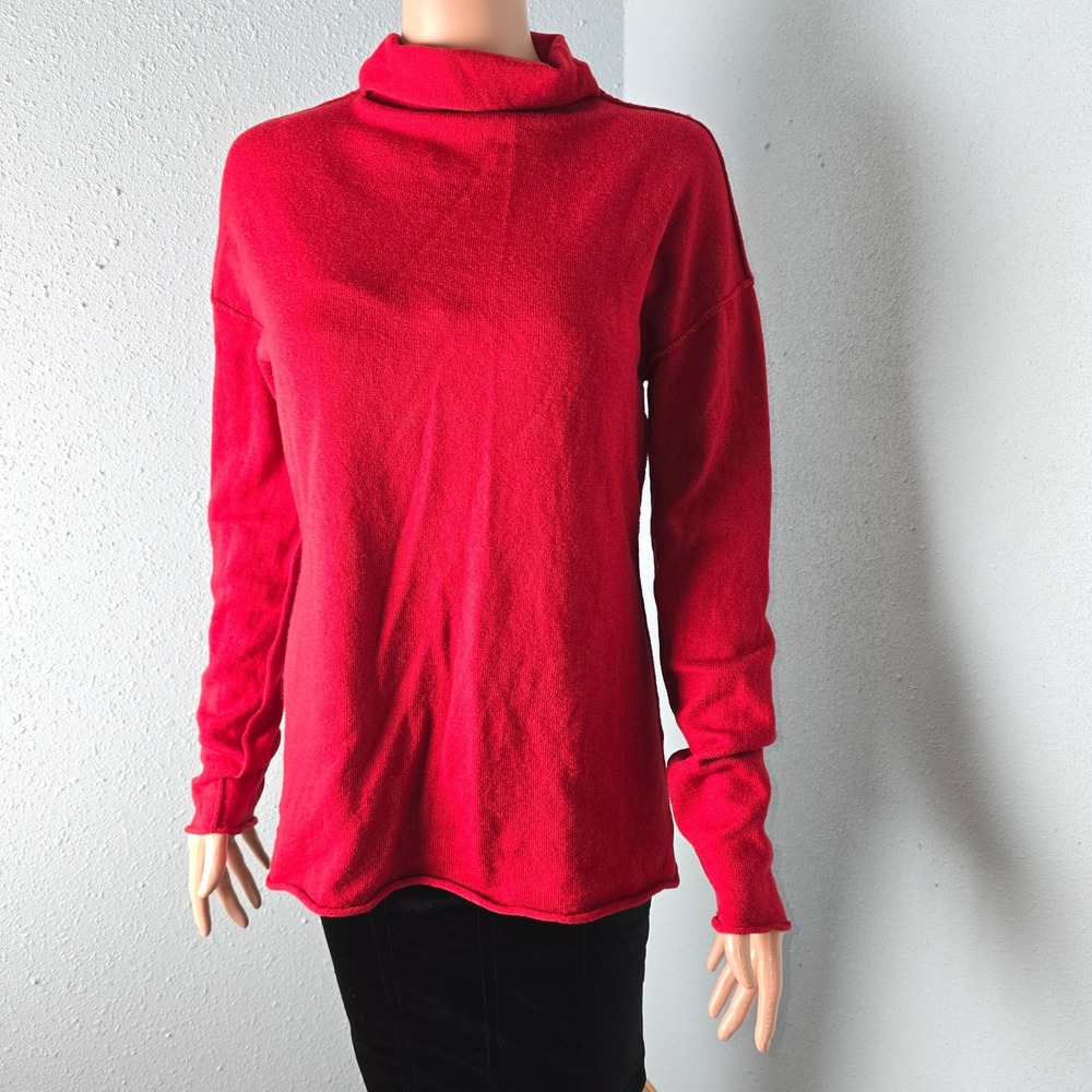 Banana Republic Red Merino Wool Blend Turtleneck Sweater Size L‎